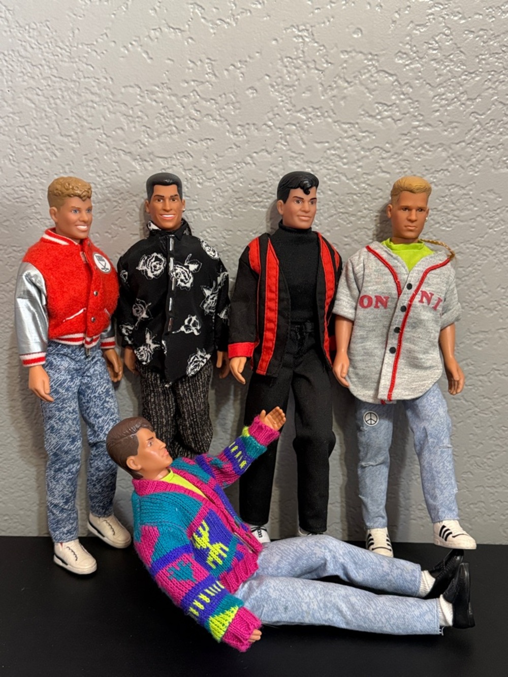 Vintage 1990 New Kids on the Block Hasbro Collectible Set of 5 Dolls